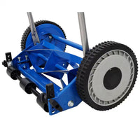 14 In. Blue Push Lawn Mower, Push Reel Lawn Mower