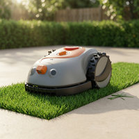 Robotic Lawn Mower Grass Cutter Robot Smart without Boundary Wire 4.0Ah Removable Battery Visual Sensor for Small Garden 200Sqm — Studio Shot