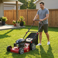 Self Propelled Lawn Mower, 141 Cc Gas Engine Lawn Mower, Push Lawn Mower with 50L Grass Tank — Lifestyle