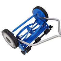14 In. Blue Push Lawn Mower, Push Reel Lawn Mower